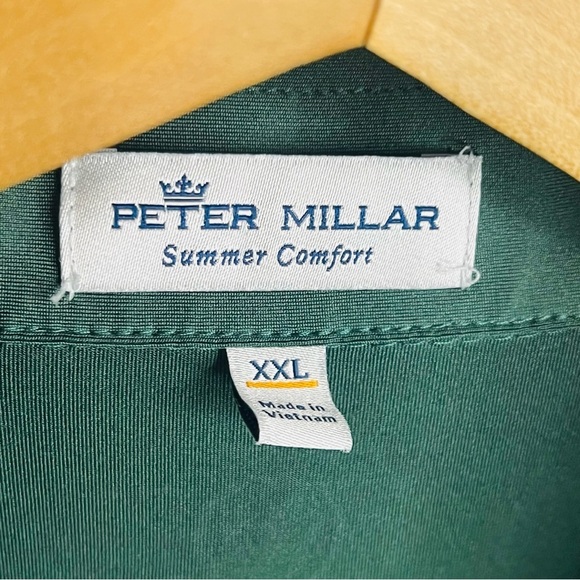 Peter Millar Green Jersey Knit Summer Comfort Golf Polo 2X - Picture 6 of 9